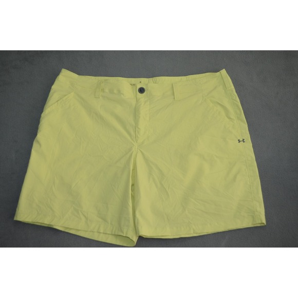 Under Armour UA Fish Hunter 8" Shorts 1351468 Men's Sz 42 Neon Yellow - Picture 1 of 9
